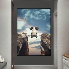 Dekoratif Elephant Hd Baskı Kanvas Tablo Hd Dijital Baskı Dikey Kanvas Tablo 56