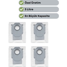 robotyedek Roborock Qrevo Curv Qrevo C Uyumlu 4 Adet Toz Çöp Torbası