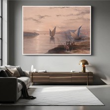 GülsenArt David Roberts Nil Nehri Afrika Manzarası Kanvas Tablo Duvar Tablosu Dekoratif Ressam Tablosu