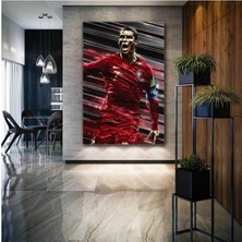 Cristiano Ronaldo Portekiz Cr7 Futbol Hd Baskı Kanvas Tablo Dikey Kanvas Tablo Ronaldo Hobi Tablosu