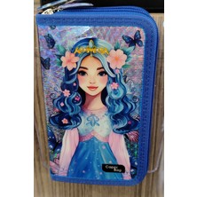 Ada Çanta Kırtasiye 3 Bölmeli Prenses Figürlü Kalem Kutusu/çantası