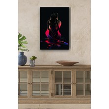 Hologram Detay Insan Silüetleri Yağlı Boya Görünümlü Hd Dijital Baskı Dikey Kanvas Tablo 5121