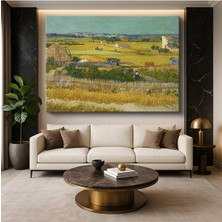 Vincent Van Gogh Hasat Tarım Yaşamı Resmi Kanvas Tablo Duvar Tablosu Dekoratif Ressam Tablosu
