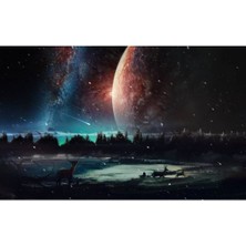 Ayışığı ve Orman Hd Baskı Kanvas Tablo Hd Dijital Baskı Yatay Kanvas Tablo