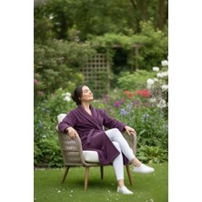 Mislina Home Lumor Şal Yaka Wellsoft Peluş Yumuşak Sabahlık  | Mor S/m