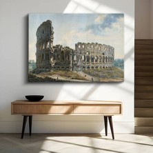 Giovanni Paolo Panini Roma Kolizesi Tarihi Yapı Kanvas Tablo Duvar Tablosu Dekoratif Ressam Tablosu