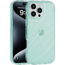 Vissona iPhone 16 Pro Uyumlu Telefon Kılıfı Kamera Çıkıntılı Kabartmalı Parlak Desenli Darbe Emici Silikon K