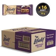 Store Fullf Eti Lifalif Kırmızı Meyveli Yulaf Bar 35 G x 16 Adet Kırmızı Renkli Sağlıklı Atıştırmalık