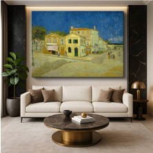 Vincent Van Gogh Arles Sarı Ev Kırsal Mimari Kanvas Tablo Duvar Tablosu Dekoratif Ressam Tablosu