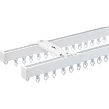 IKEA Vıdga Korniş Seti Beyaz 2 Raylı