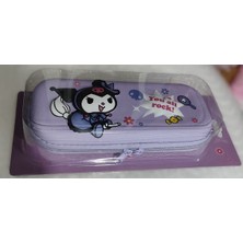 Ada Çanta Kırtasiye Kuromi Figürlü Kabartmalı Geniş Kapasiteli Kalem Kutusu (23CM*10CM*5CM)