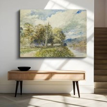 GülsenArt J.m.w. Turner Ağaçlık Yeşil Manzara Kanvas Tablo Duvar Tablosu Dekoratif Ressam Tablosu