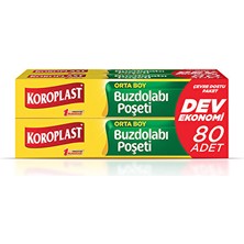 2 Adet  Koroplast Buzdolabı Poşeti Orta Dev Ekonomi 80'li