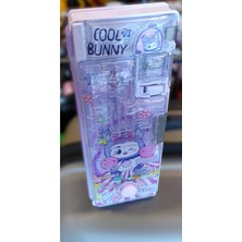 Ada Çanta Kırtasiye Kuromi Figürlü Sulu Oyunlu Kapak Kalem Kutusu 3 Bölmeli Kalemtraş Bölümlü