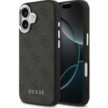 iPhone 17 Uyumlu Kılıf Guess Orjinal Lisanslı M-Safe Özellikli 4g Klasik Yazı Logolu Kapak Siyah
