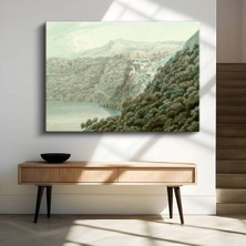 John Robert Cozens Dağ Gölü Doğa Manzarası Kanvas Tablo Duvar Tablosu Dekoratif Ressam Tablosu