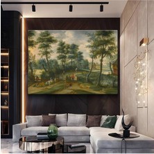 GülsenArt Jan Brueghel Kırsal Peyzaj Sanatı Kanvas Tablo Duvar Tablosu Dekoratif Ressam Tablosu