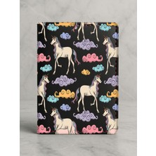 Nurdic Ruhsat Koruyucu Baskılı Kart Bölmeli Siyah Vinlex Deri Ruhsat Kabı Kılıfı Unicorn Team