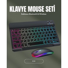 MCM Group Rgb Aydınlatmalı Şarjlı Kablosuz Klavye ve Mouse Seti – Modern ve Kompakt Tasarım
