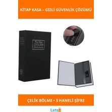 Letsii Güvenli Şifreli Kitap Kasa Gizli Saklama Kutusu