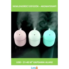 Letsii Taşınabilir Aroma Difüzörü ve Hava Oda Nemlendirici 220ML Kapasiteli, USB Şarjlı
