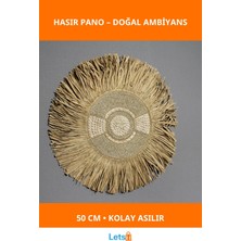Letsii Doğal Hasır Duvara Asmalı Pano 50 cm Dekoratif