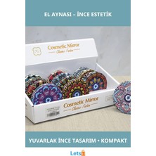 Letsii Taşlı El Aynası Yuvarlak Ince Tasarım 5