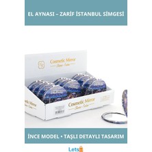 Letsii Taşlı Istanbul Tasarımı Ince El Aynası