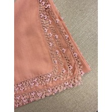 Htm Yapı Anne Eli Ile Işlenmiş Tığ Oyalı Yazma Örtü Yerli Üretim 100X100CM