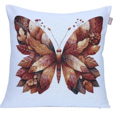 BELIEVE SONBAHAR KELEBEK JAKARLI DOKUMA GOBLEN  DEKORATİF KIRLENT 45*45