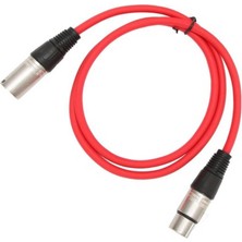 10 Metre Kırmızı Xlr Erkek - Xlr Dişi Mikrofon Kablosu | Profesyonel Ses Kablosu