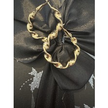 Aleda Çelik Gold Burgu Halka Küpe