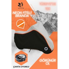 Autoen Turuncu Fitilli Victory Cross Country Çanta Uyumlu Motosiklet Branda-Gri-Siyah-(4mevsim)