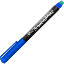 Kraf 260 Asetat Kalemi, Standart Uç (M), Hızlı Kurur, Mavi