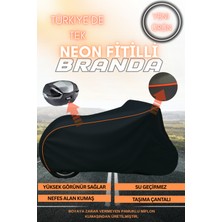 Autoen Turuncu Fitilli Kawasaki Er-5 Çanta Uyumlu Motosiklet Branda-Siyah-(4mevsim)