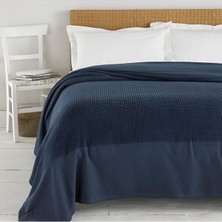 Metinev Çift Kişilik Waffle ve Akfil Karışık Lacivert Pike Takımı