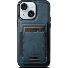 Teleplus iPhone 15 Kılıf H17 2-1 Manyetik Mıknatıs Kartlıklı Kapak