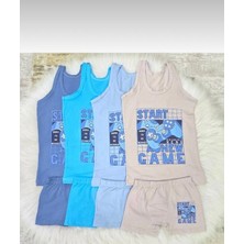 Luneria Erkek Çocuk Baskılı Atlet Boxer Takım