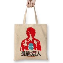 Toyaso Attack On Titan Bez Çanta Uzun Saplı Alışveriş Çantası Plaj Çantası