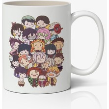 Toyaso Iblis Keser Demon Slayer Anime Beyaz Porselen Kupa Bardak