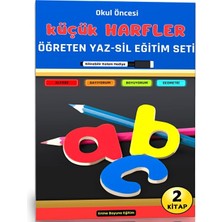 Enine Boyuna Eğitim Okul Öncesi Küçük Harfleri Öğreten Yaz-Sil Eğitim Seti (2 Kitap)