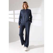 Lubiti Kolej Yaka Fermuarlı Oyşo Modal Ikili Eşofman Takım