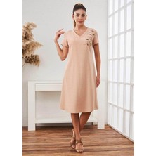 Relax Mode Kadın Keten Elbise - 45649