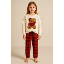 Katia & Bony Kız Çocuk Teddy Sweatshirt Pijama Üstü Ekru