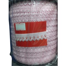 Çamaşır Lastiği Dantelli 1 cm 1 Metre Açık Pembe