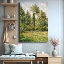 GülsenArt Camille Pissarro Yeşil Çayır Doğa Manzarası Kanvas Tablo Duvar Tablosu Dekoratif Ressam Tablosu