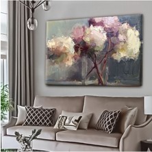 Dekoratif Tablonuz Dekoratif Modern Şık Çiçek Hd Dijital Baskı Yatay Kanvas Tablo E2