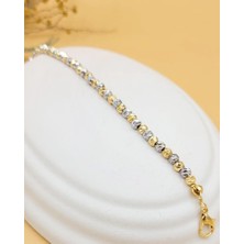 Nevoka Çift Renk Kalın Silver Dorika Bileklik