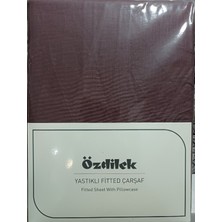Özdilek Colourist Fitted Çarşaf Mürdüm %100 Pamuk Tek Kişilik Yastık Kılıflı