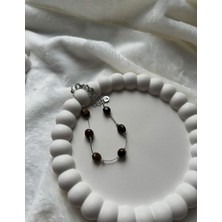 Pel Design Amorf Kaplangözü Taşı Gümüş Kaplama Bileklik